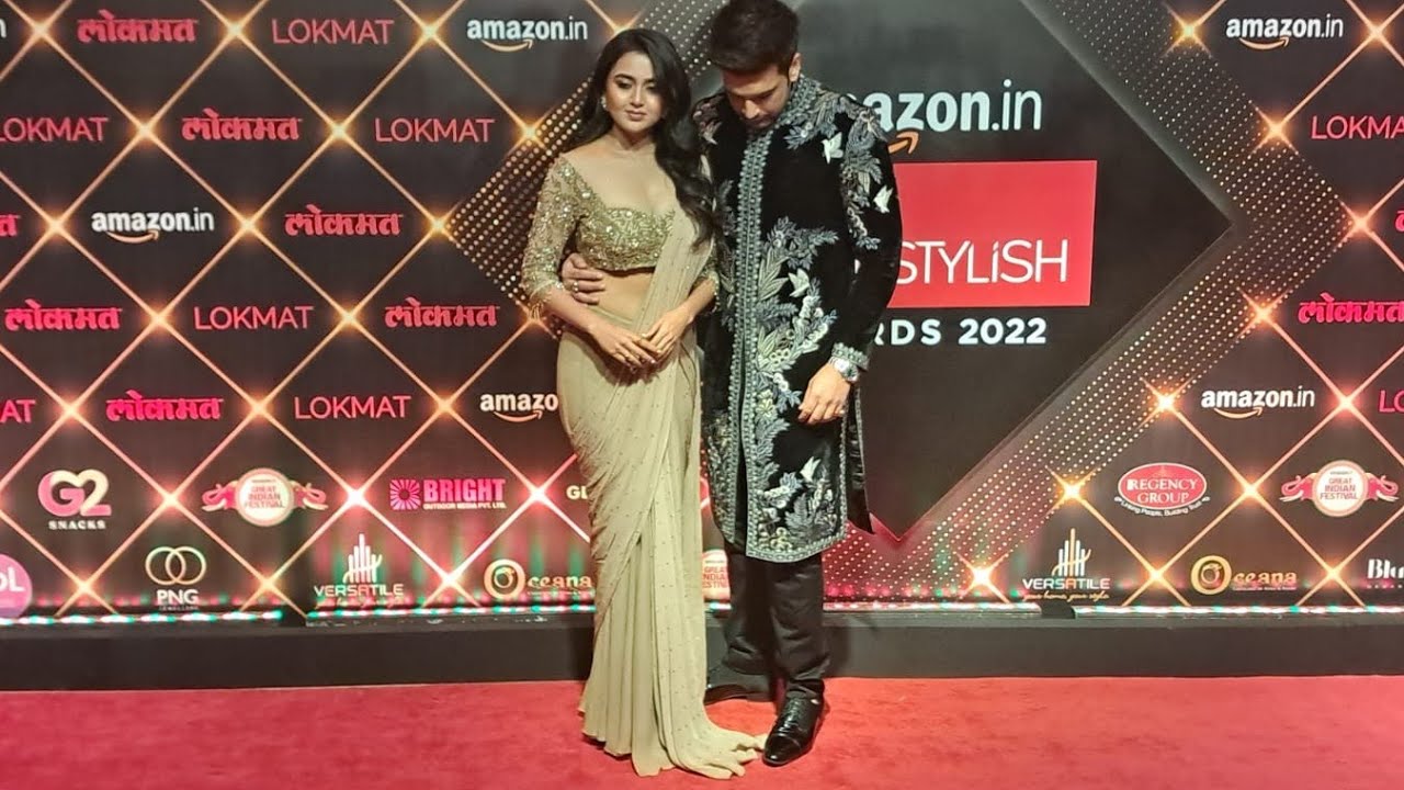 Karan Kundra Tejasswi Prakash At Lokmat Most Stylish Award 2022 in juhu