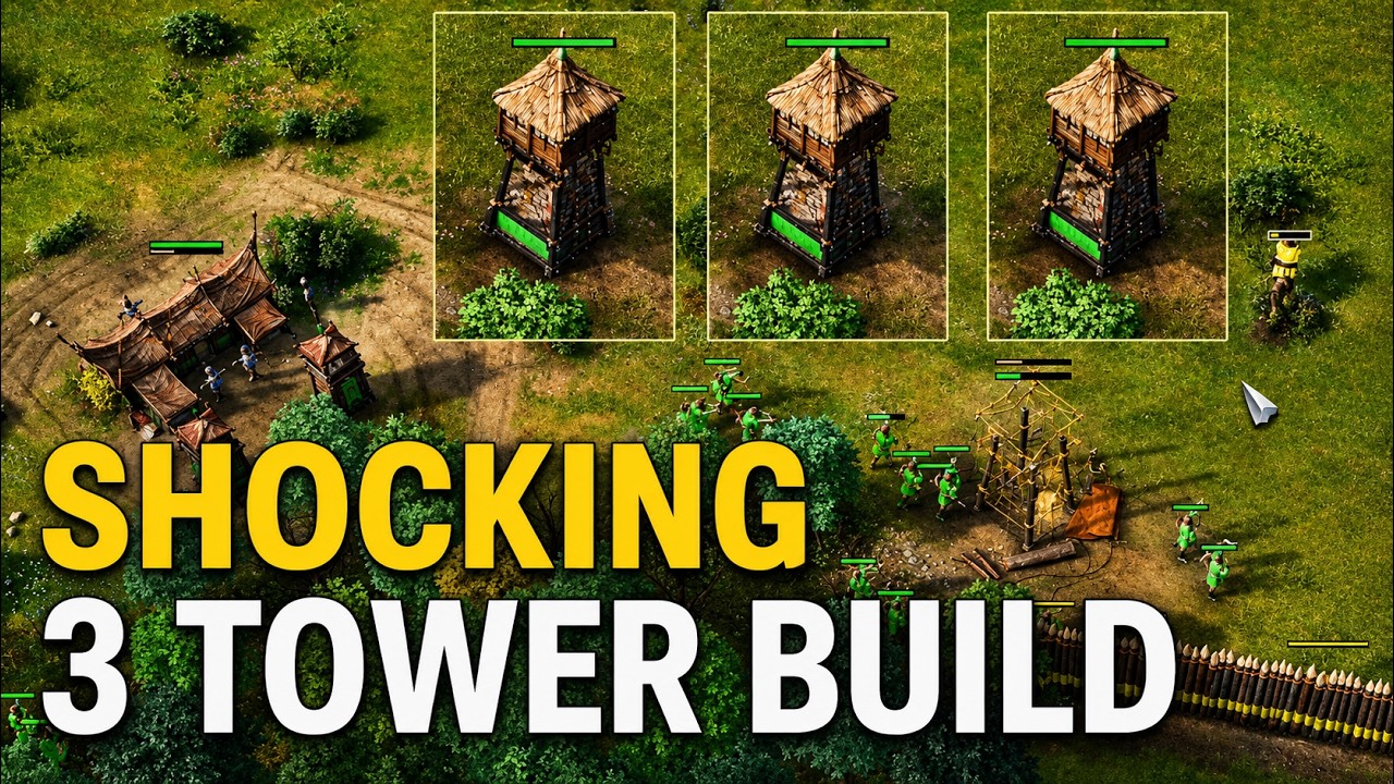 This 3-Tower Rush By 3DBee Completely Caught a Pro Off Guard | Age of Empires IV