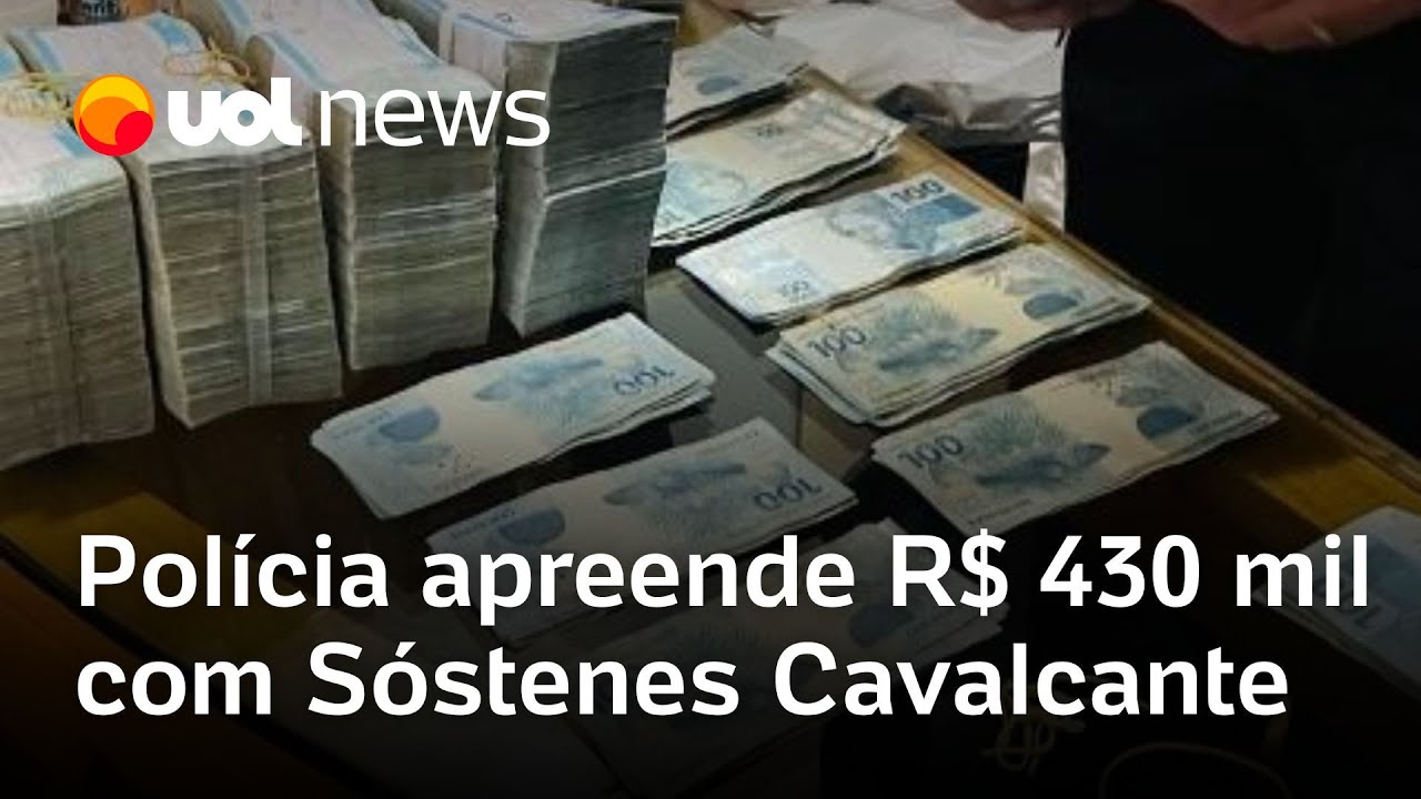 PF apreende R$ 430 mil em apartamento de Sóstenes Cavalcante e divulga foto do dinheiro
