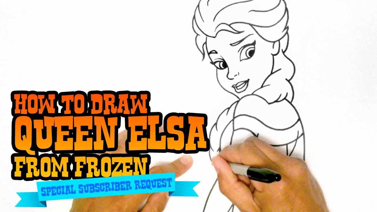 How to Draw Queen Elsa from Frozen - Step by Step Video