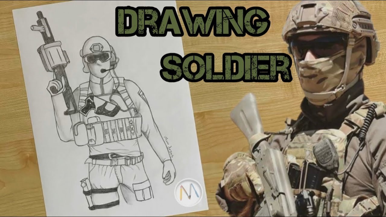 How to draw a soldier special forces / Drawing tutorial