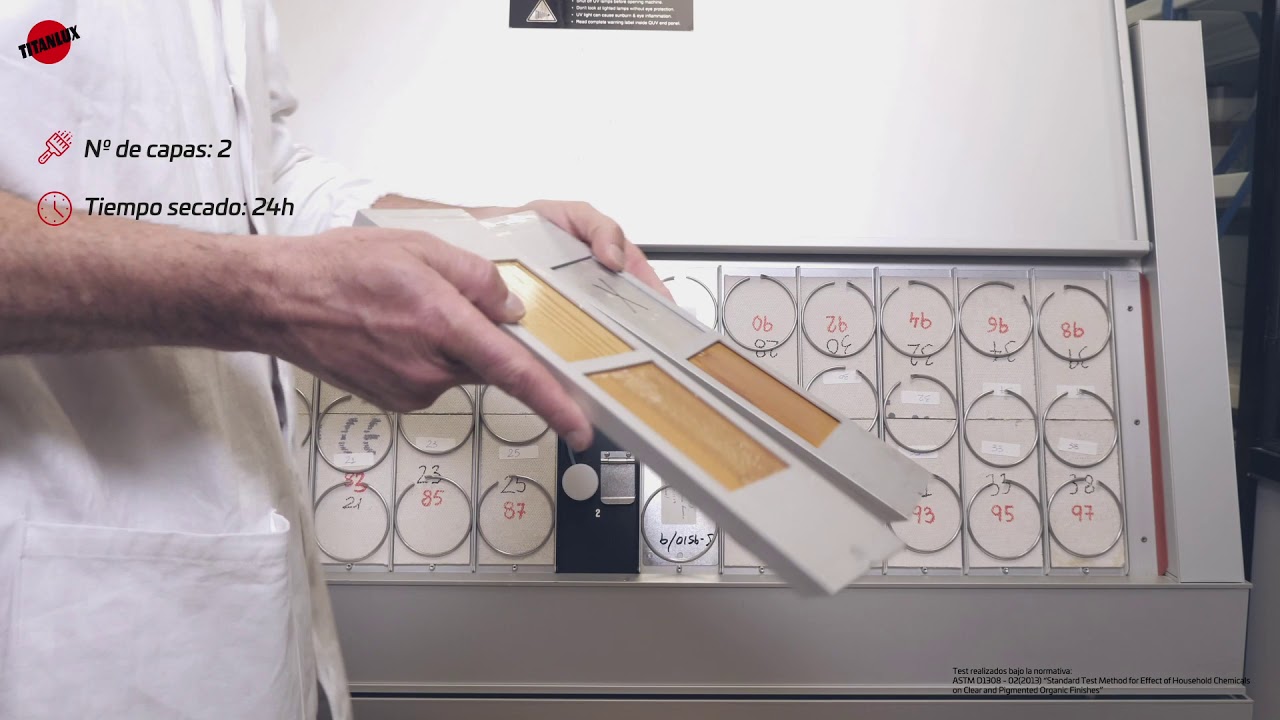 Test de resistencia a la intemperie – BARNIZ AL AGUA ECOLÓGICO INTEMPERIE