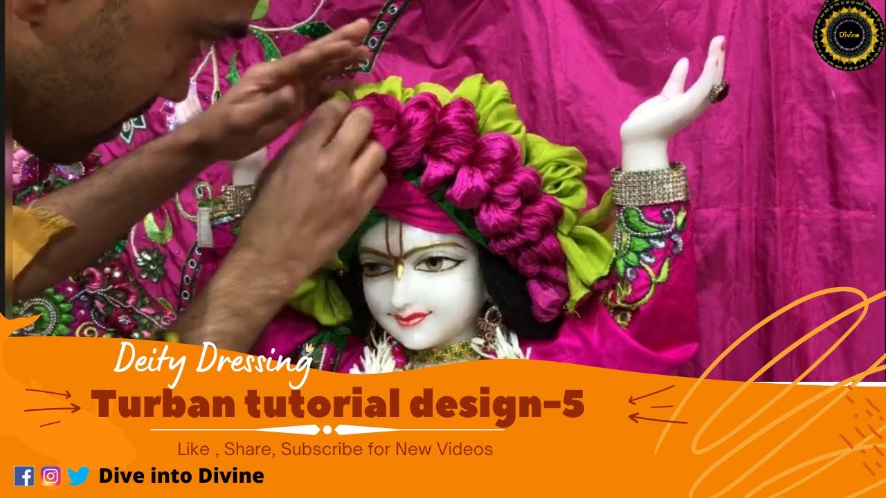 Shri Shri Gaur Nitai Live Turban Making  Design 5 of ISKCON Radha Syamsundar Central New jersey USA.