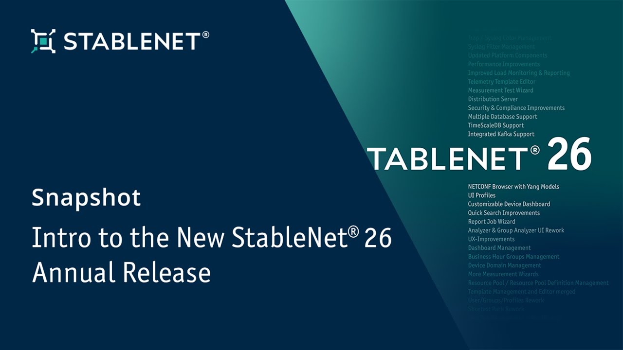 StableNet® Snapshot Series - Intro to the New StableNet® 26 Annual Release