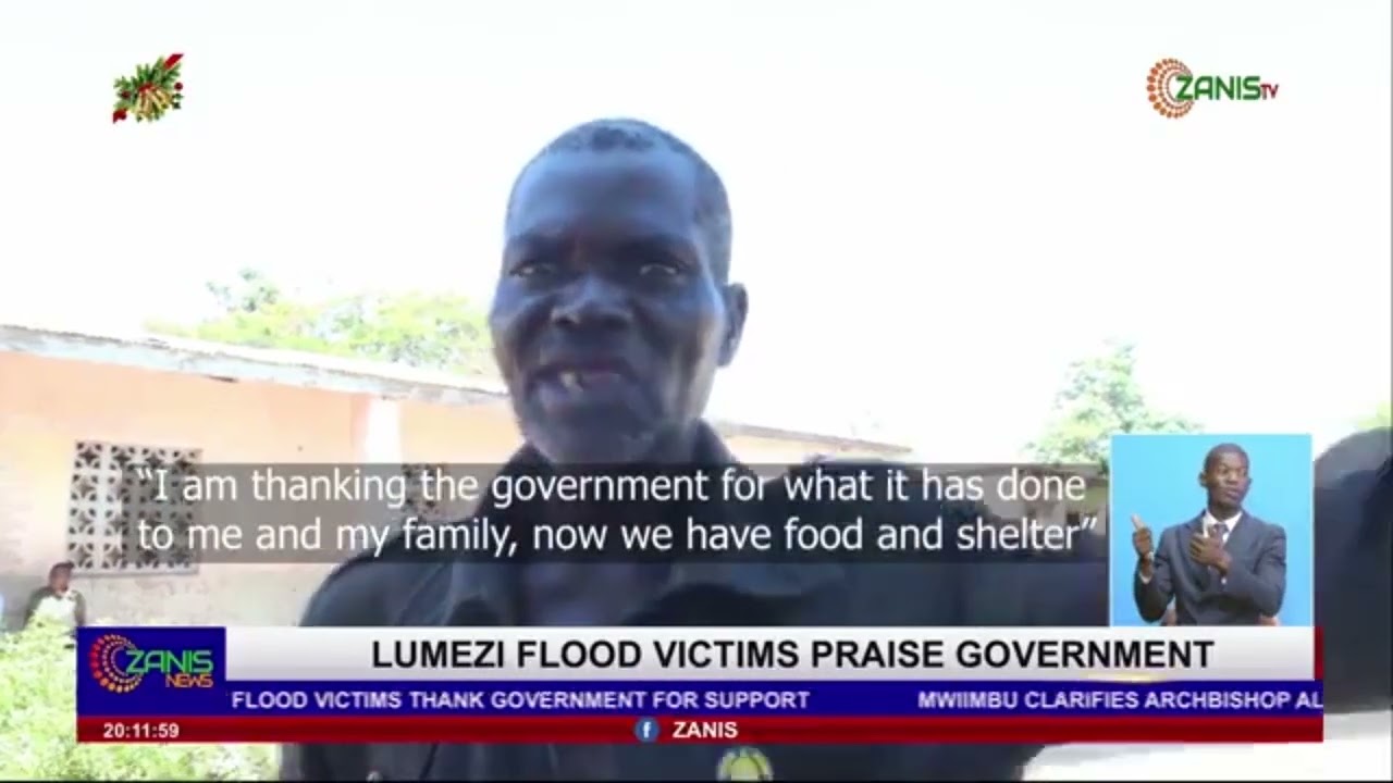 #LUMEZI FLOOD SURVIVORS THANK #GOVERNMENT FOR SWIFT RESPONSE #ZANIS