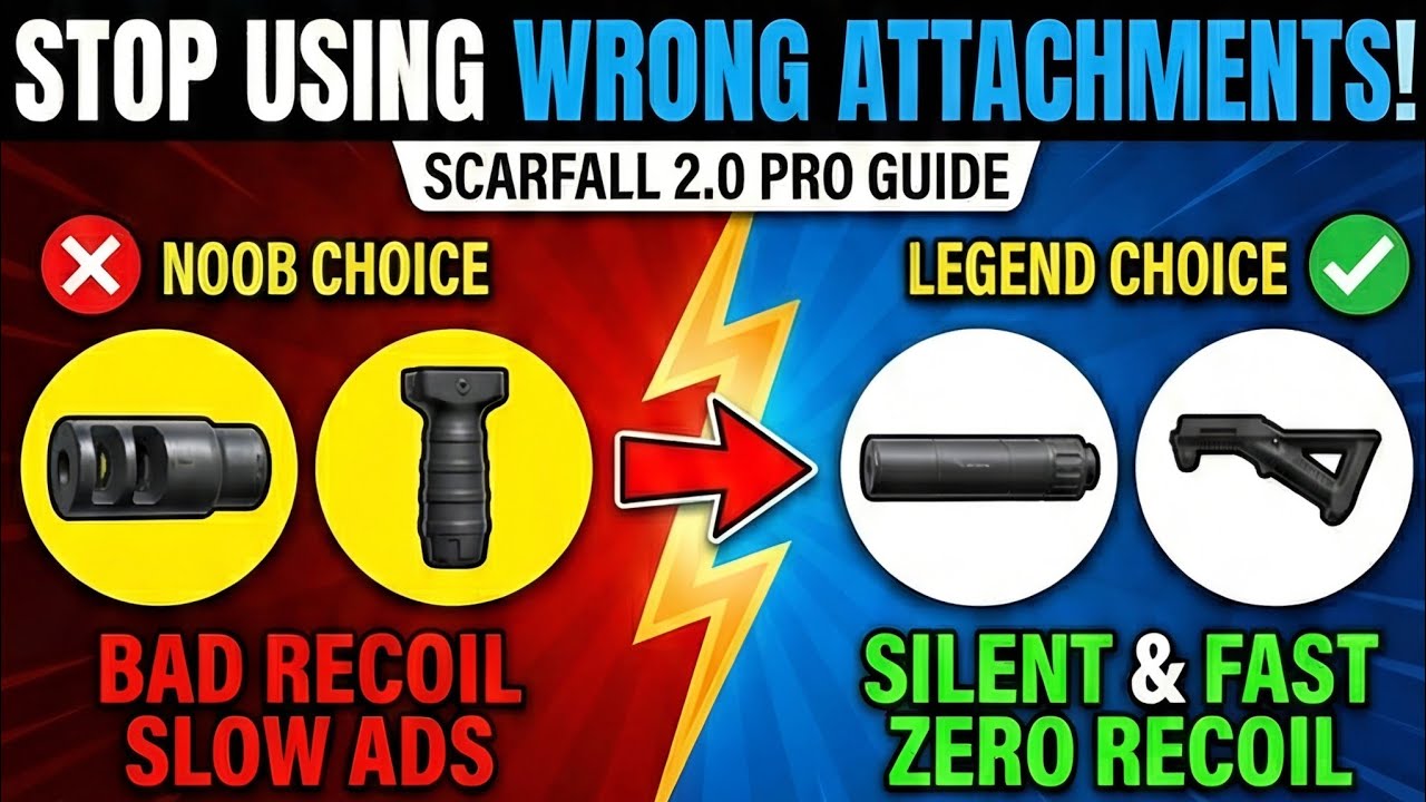 Scarfall 2.0 All Gun Attachments Guide | Best Setup for Zero Recoil
