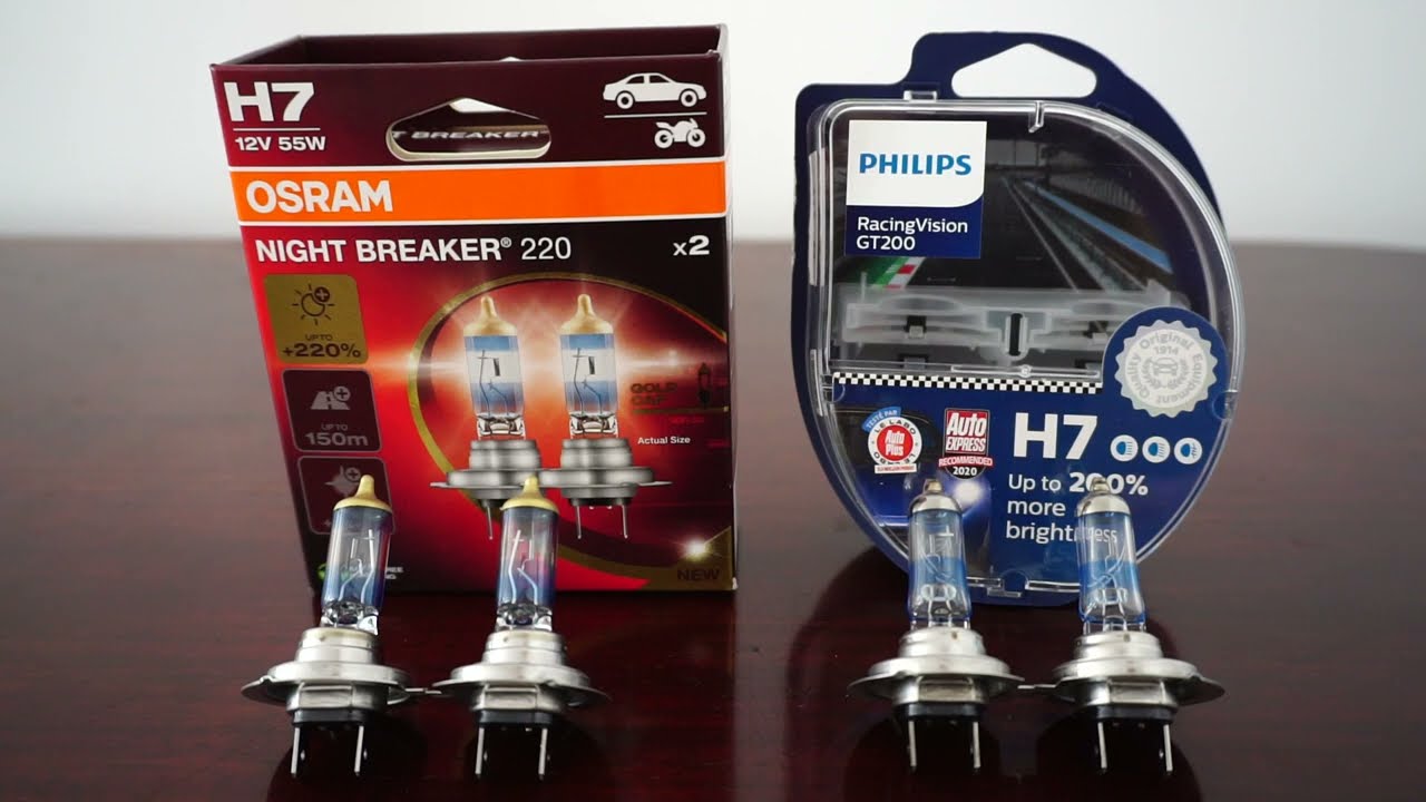 OSRAM NIGHT BREAKER 220 vs Philips RacingVision GT200