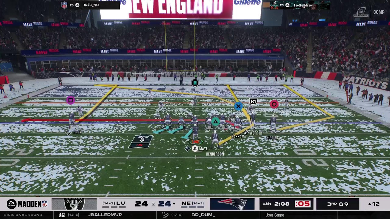 Madden 26 league game vs Raiders