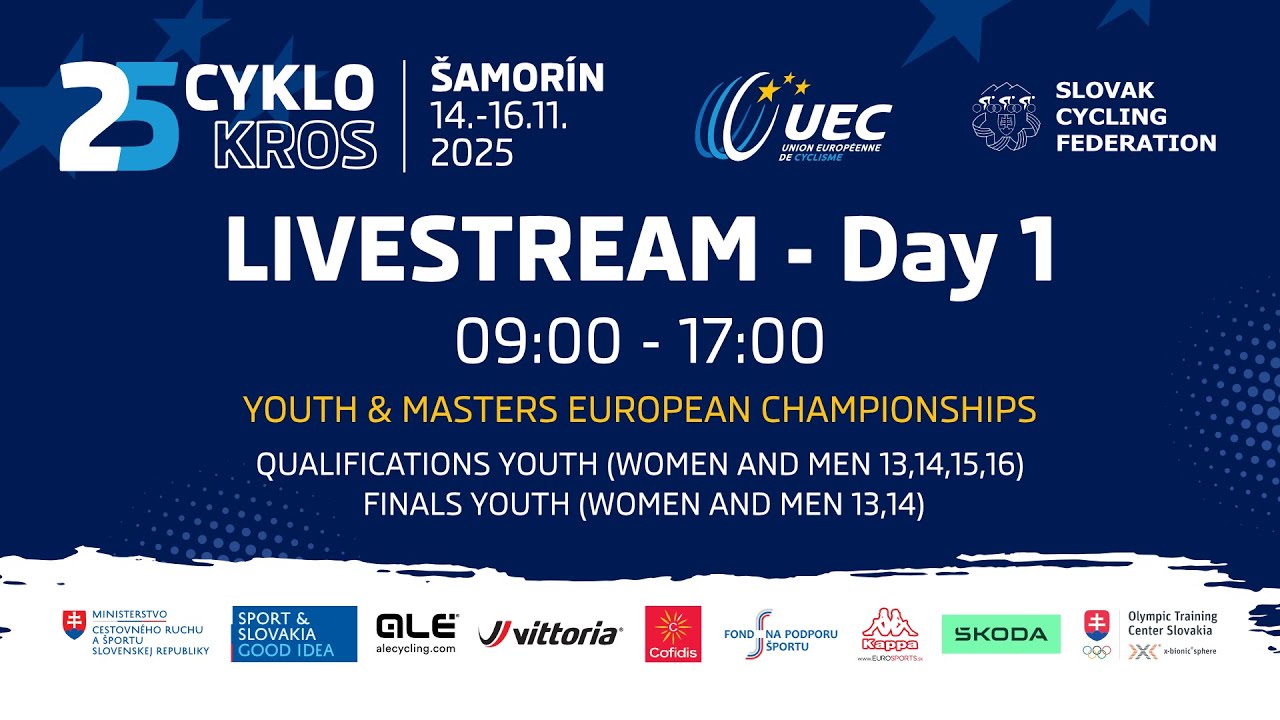 LIVESTREAM - Day 1 | Cyclocross Youth & Masters European Championships - Šamorín 2025