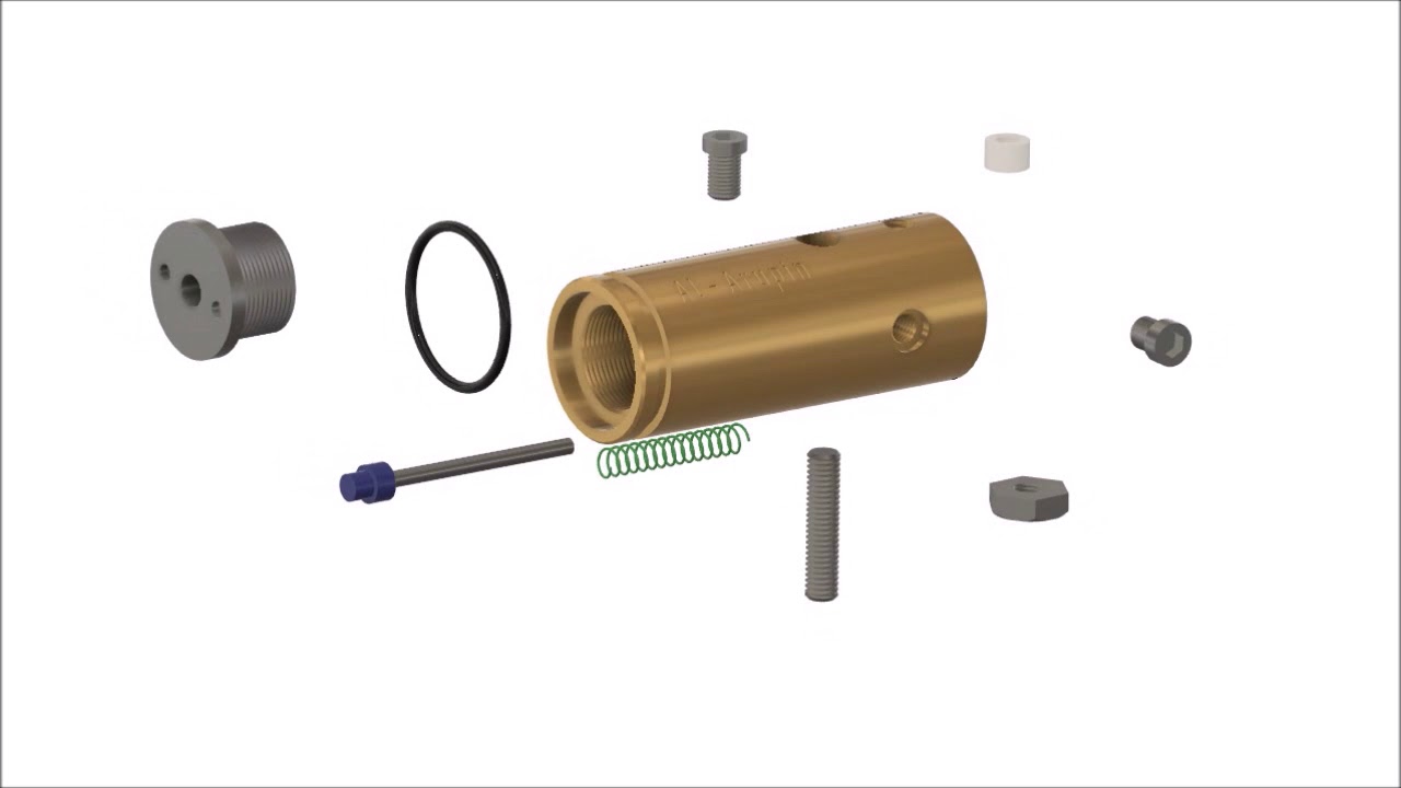 Animation of PCP air rifle Valve Assembly