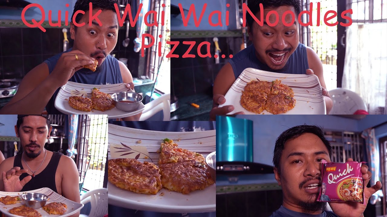 HOME MADE NOODLES PIZZA || QUICK WAI WAI PIZZA ||