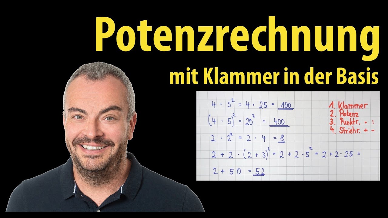 Potenzen mit Klammern in der Basis - Rechenregeln einfach erkl&auml;rt | Lehrerschmidt
