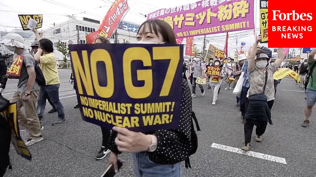 WATCH: Protesters Opposing G-7 Summit Demonstrate In Hiroshima, Japan