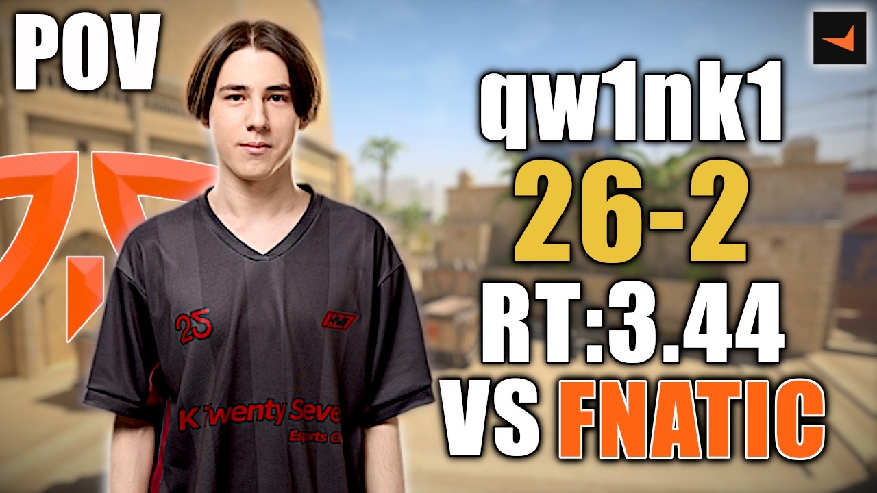 Qw1nk1 (26-2) vs Fnatic | 13:0 POV ALL KILLS | Mirage - IEM ATLANTA QUAL