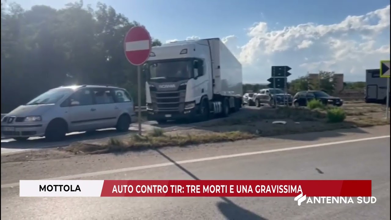 20 SETTEMBRE 2024 - MOTTOLA (TA): AUTO CONTRO TIR, TRE MORTI E UNA DONNA GRAVISSIMA