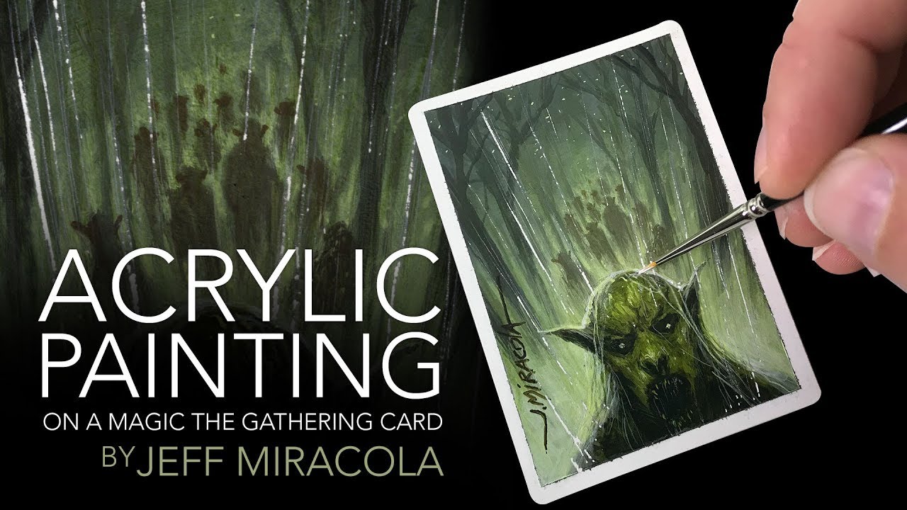 Acrylic Painting on a Magic: the Gathering Artist Proof by Jeff Miracola