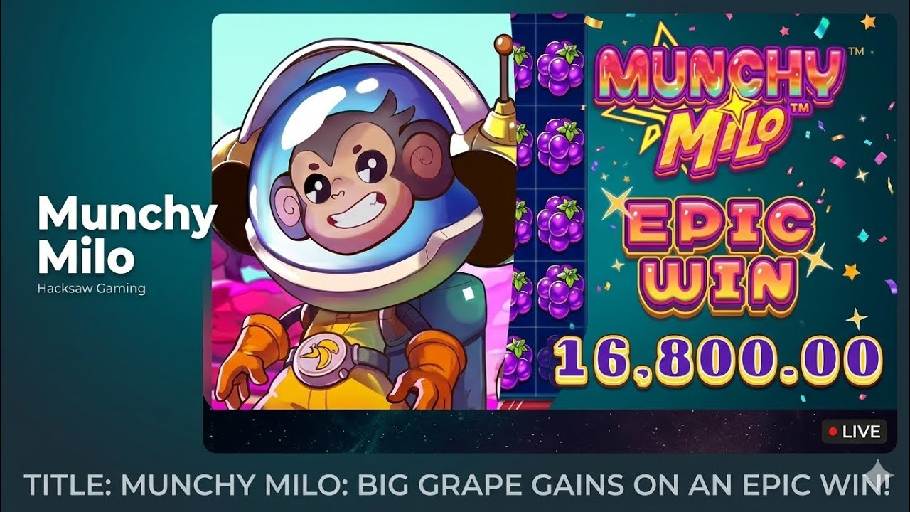 🚀 Munchy Milo EPIC WIN! | ₹16,800.00 Payout! (Hacksaw Gaming)
