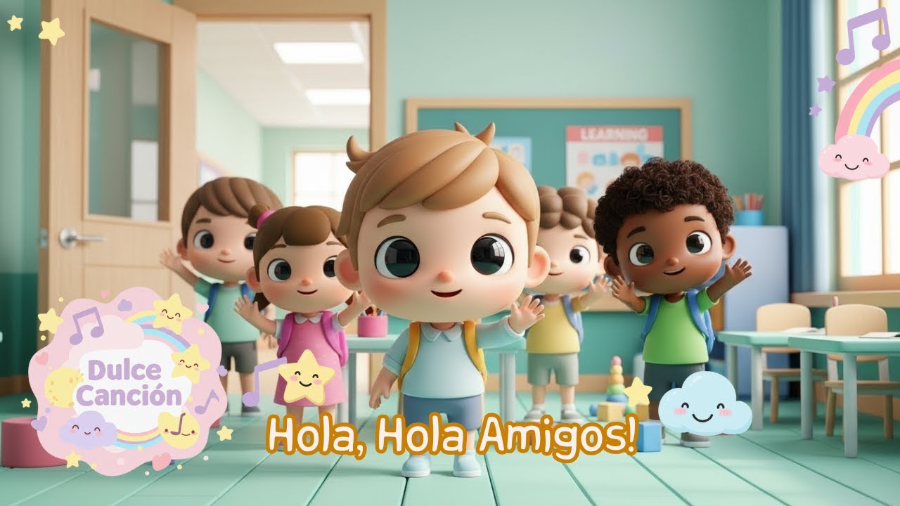 👋¡Hola Hola! Amigos🎶 – Canción de Saludo para Niños #hola #amigos