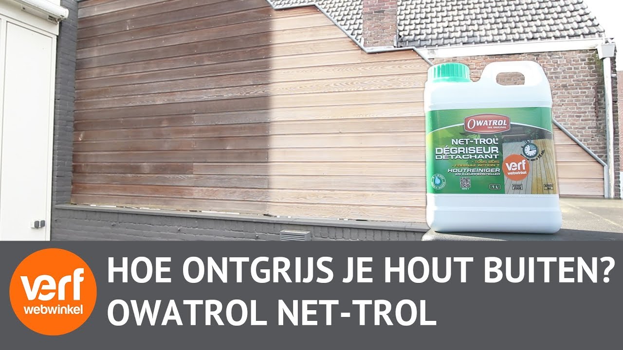 Vergrijsd hout buiten ontgrijzen met Owatrol Net-trol!