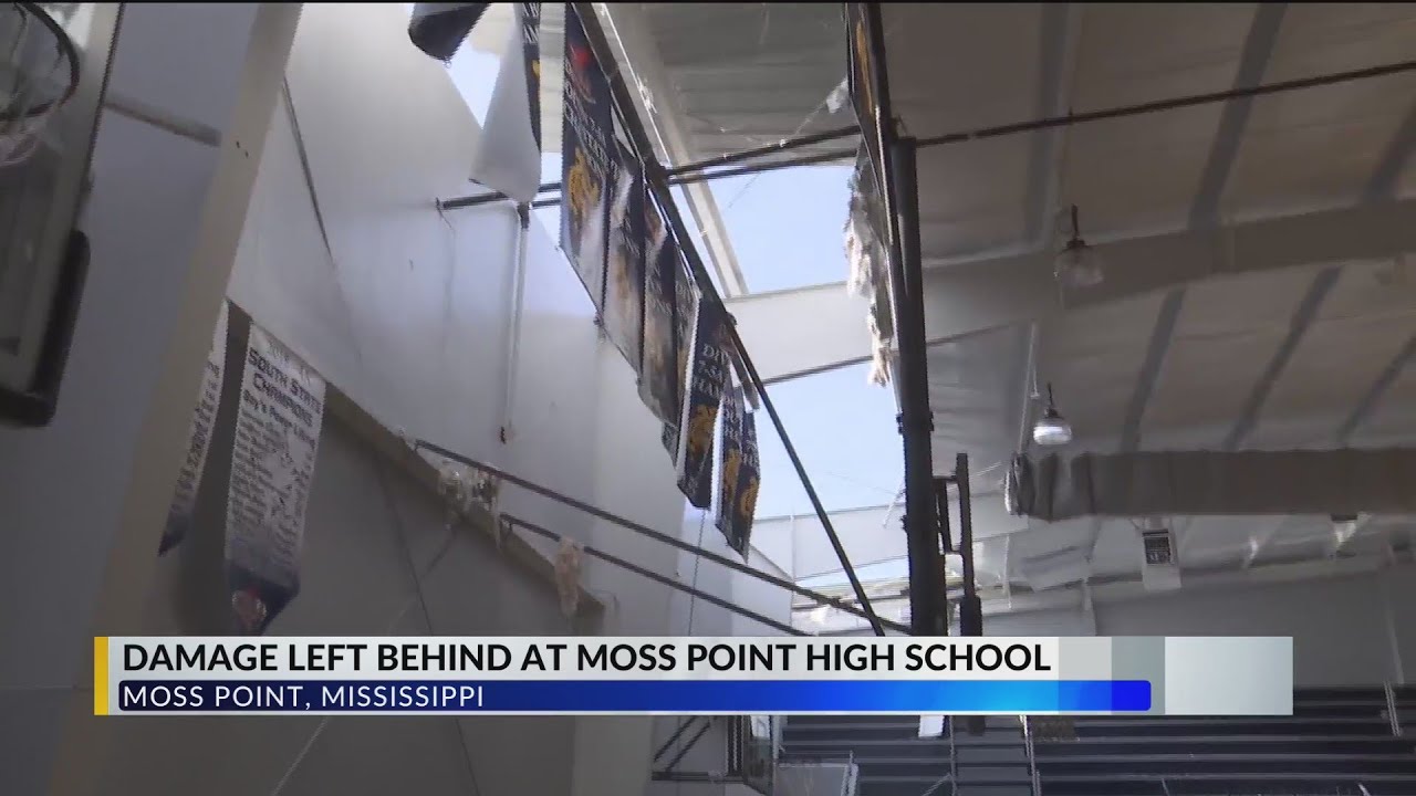 Damage Left Behind at Moss Point High School