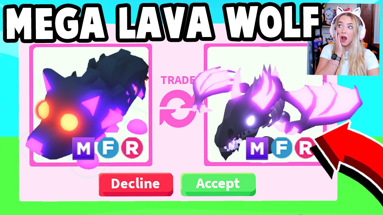 Trading MEGA LAVA WOLF in Adopt Me!