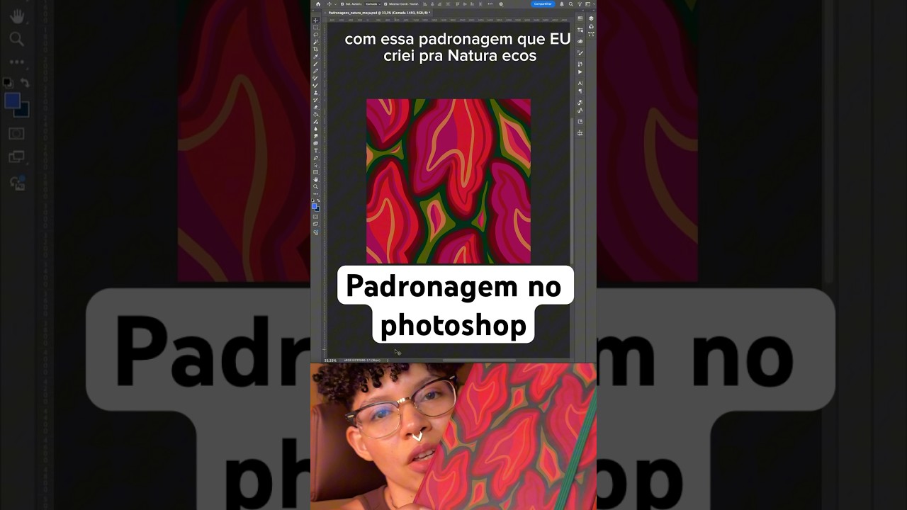 Visualiza&ccedil;&atilde;o de Padr&atilde;o #dicadephotoshop #photoshop #estampa #estamparia #padronagem #adobephotoshop