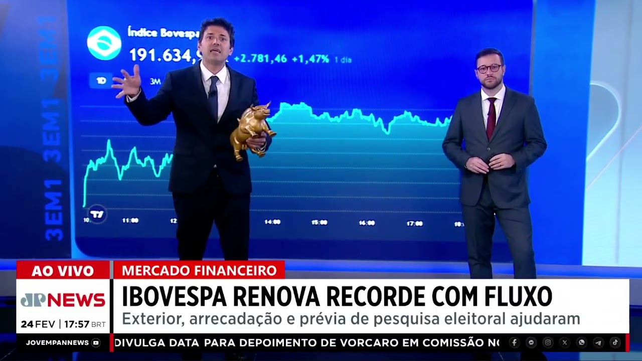 Ibovespa renova recordes e sobe 1,40% com fluxo, arrecadação e pesquisa: Fechamento Touro de Ouro