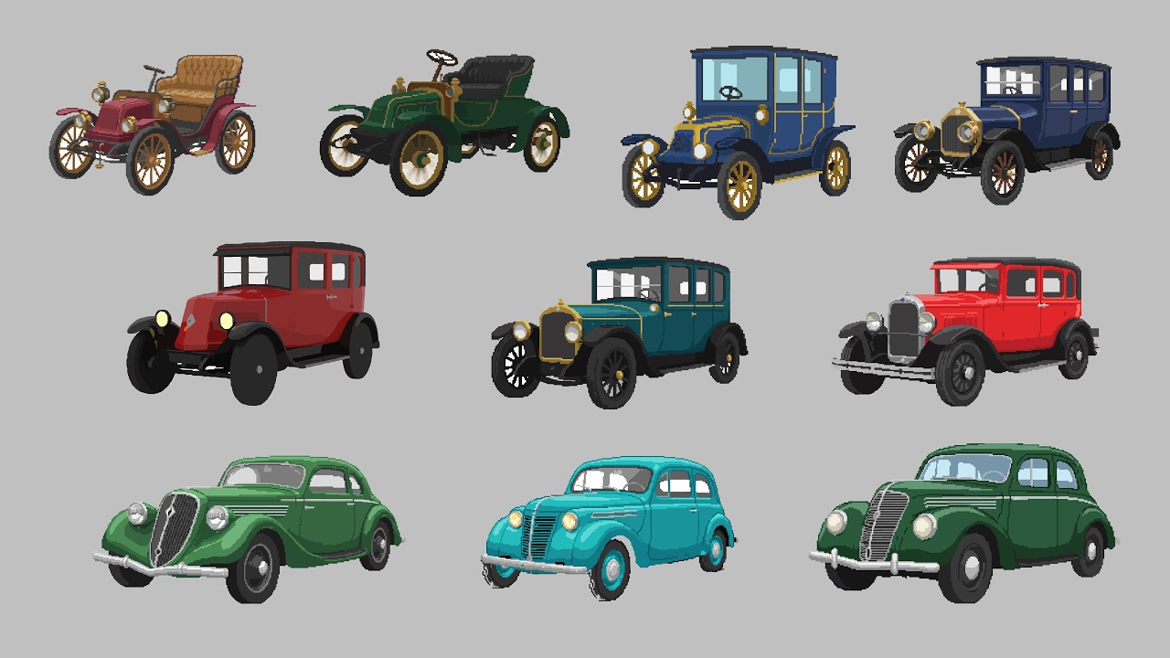 Renault Car Evolution Part 1 | Retro 8-Bit Pixel Art + Fun Music