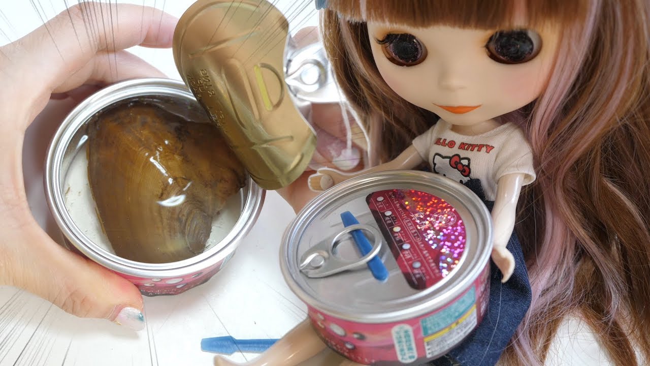 本物の真珠が入ってるサプライズ缶…ブライス人形劇【 こうじょうちょー  】