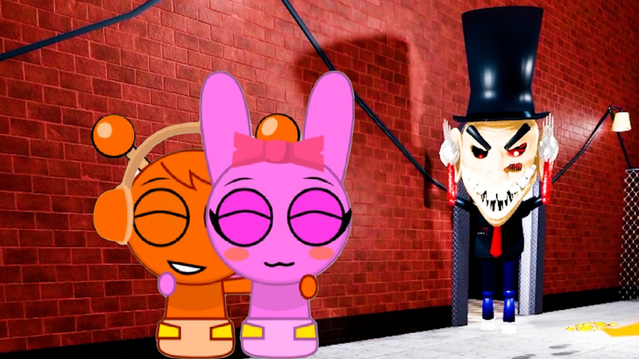 Sprunki Baby Oren & Baby Pinki Played Sir Scary's Mansion in ROBLOX | Incredibox Sprunki