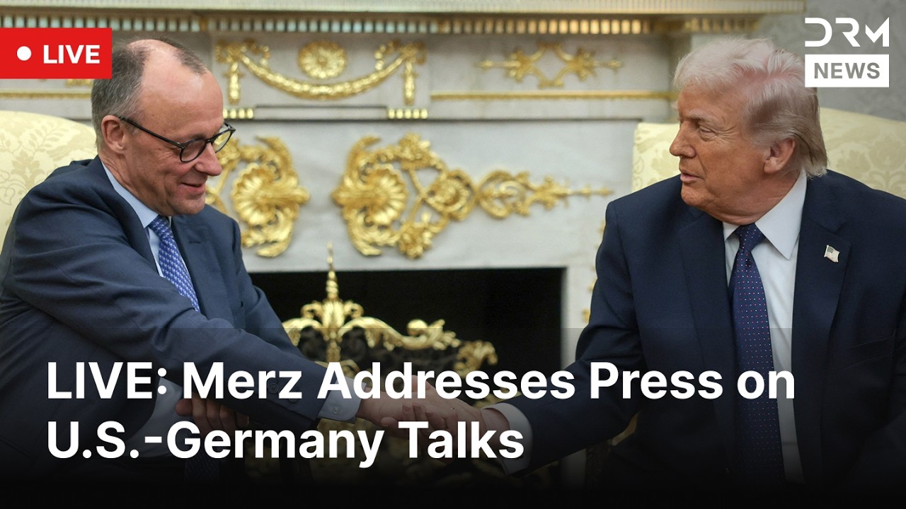 LIVE: German Chancellor Holds Press Briefing After Trump Meeting | DRM News | AC1F