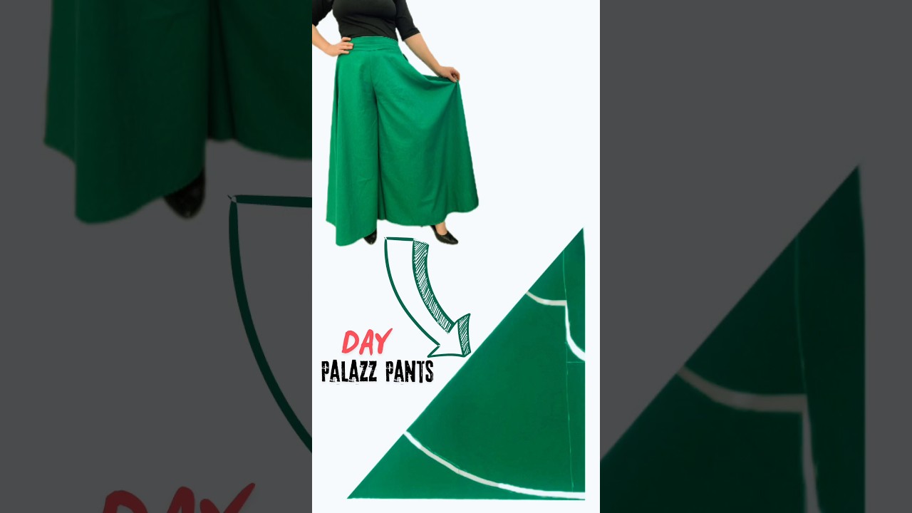 Very Easy Circular Palazzo Pant Cutting and Stitching For Beginners #diy #sewing