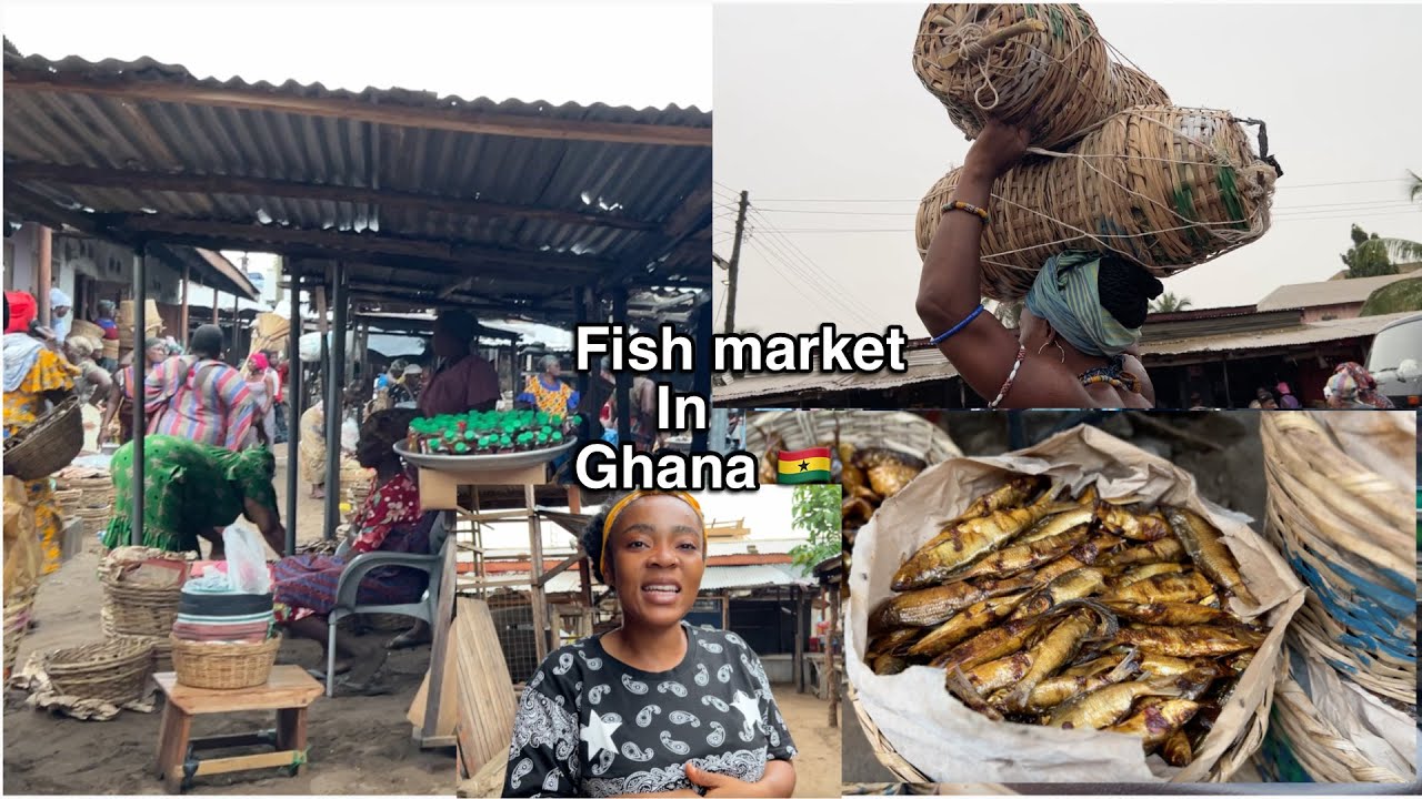 African Village Life || Inside a local Fish Market in Volta Region || Ghana