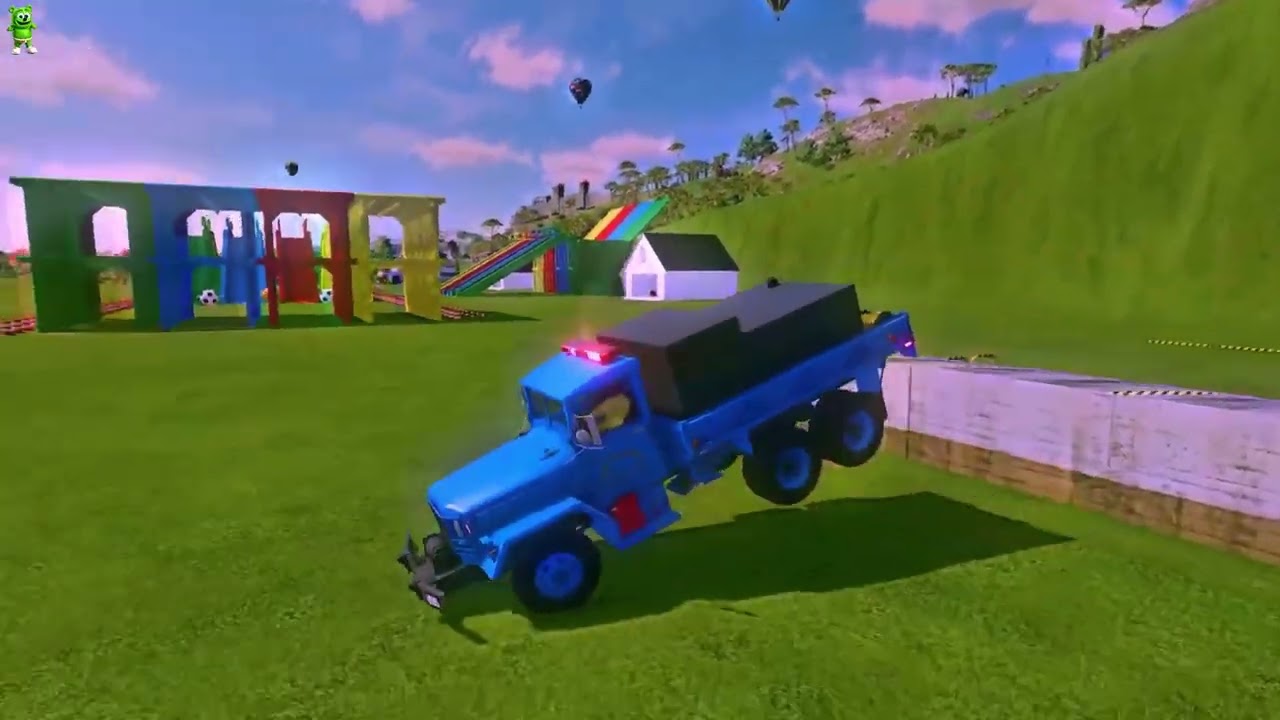 Colorful Vehicle Challenge - Dump Truck, Transport Truck & Construction Games