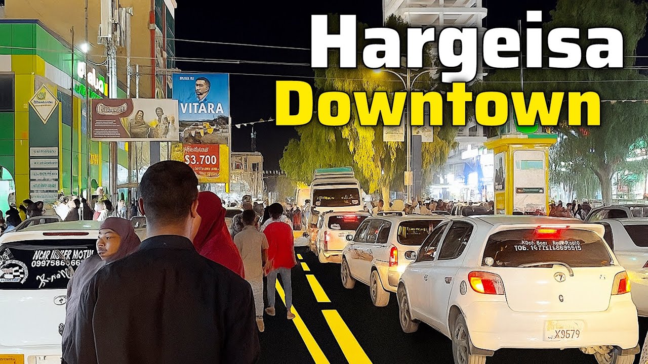 A Night in Downtown Hargeisa city  somaliland #vlog 
