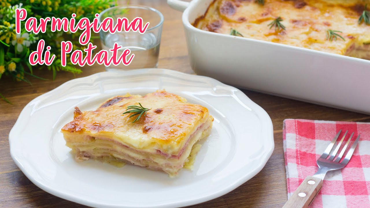 Parmigiana di Patate con Prosciutto e Formaggio - Ricetta Facile Millefoglie di Patate - 55Winston55