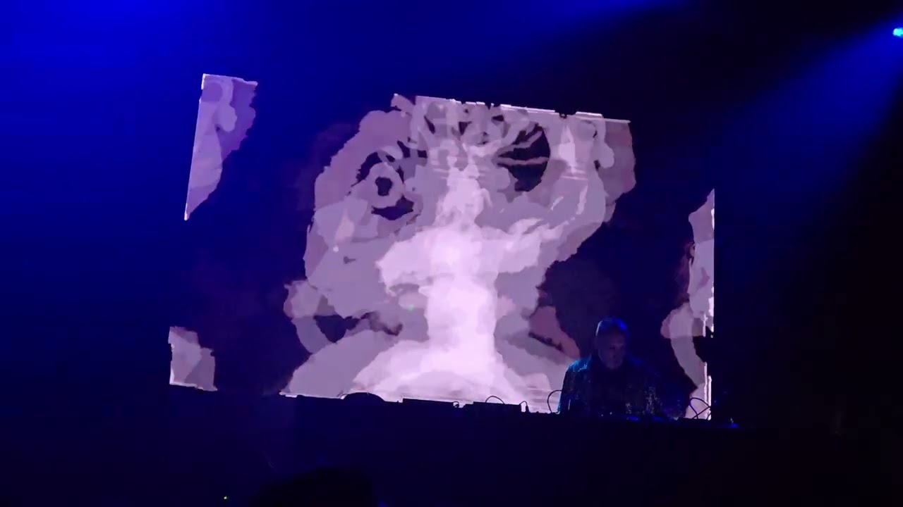Phil Hartnoll (Orbital) opens their set at the Vogue, Vancouver, BC, Feb 1, 2025