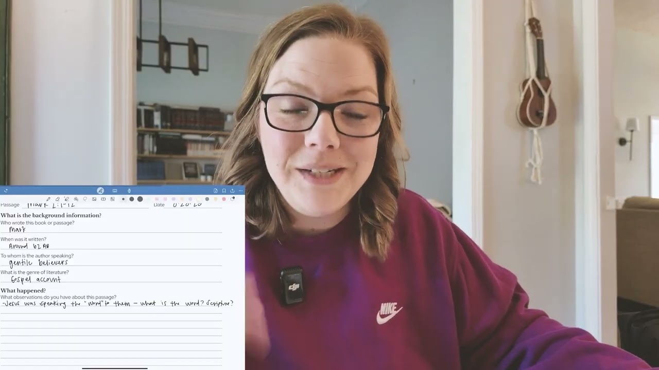 Study the Bible With Me | A Simple Framework for Beginners (Mark 2)