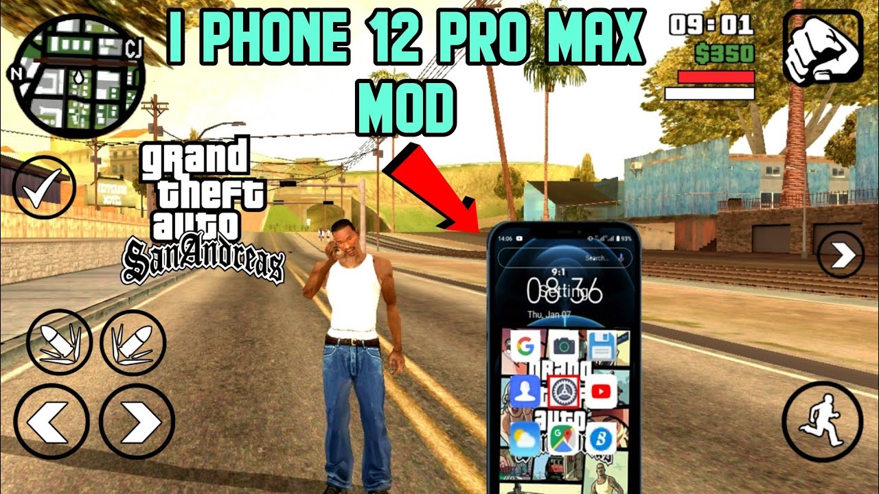 iPhone 12 Pro Max Phone Mod for Gta San Andreas | mod phone gta sa android