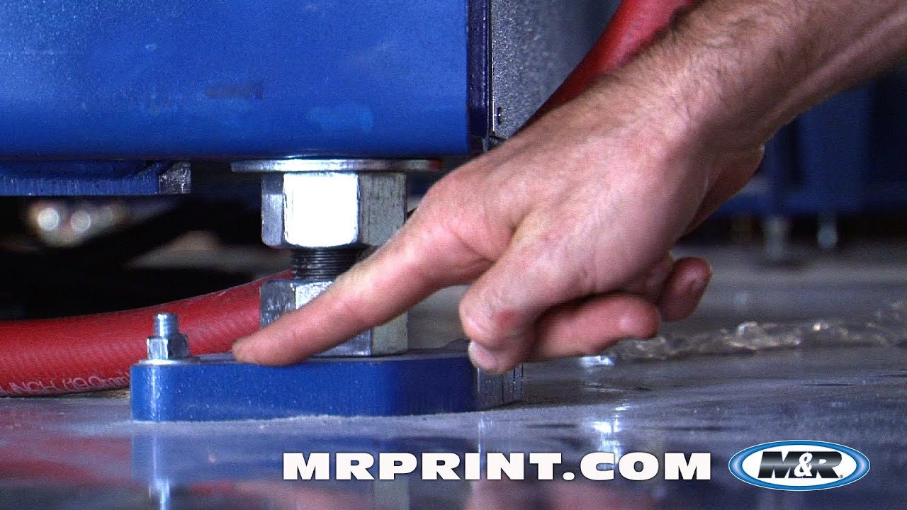 M&R Screen Printing Equipment Setup—Press Anchoring