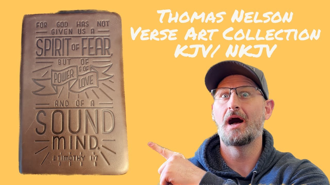 Thomas Nelson Verse Art Bible Collection-NKJV/KJV Rough Cut Cow Hide