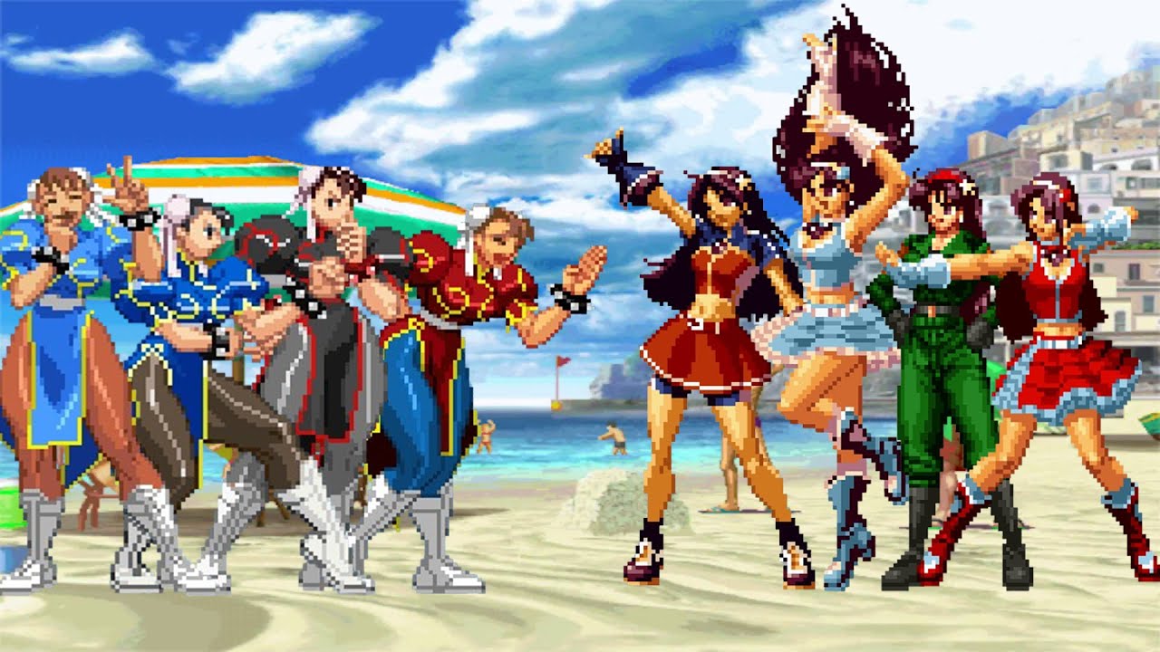 [KOF Mugen] Chun-Li Team vs Athena Asamiya Team