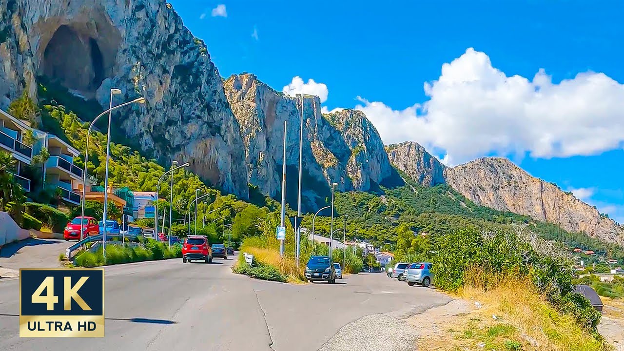 Palermo to Mondello Beach 🇮🇹 Bike Tour Sicily Italy 2022