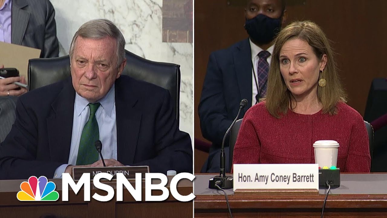 Durbin Questions Barrett On Difference Between A Felon's Right To Vote Or Own A Gun | MSNBC