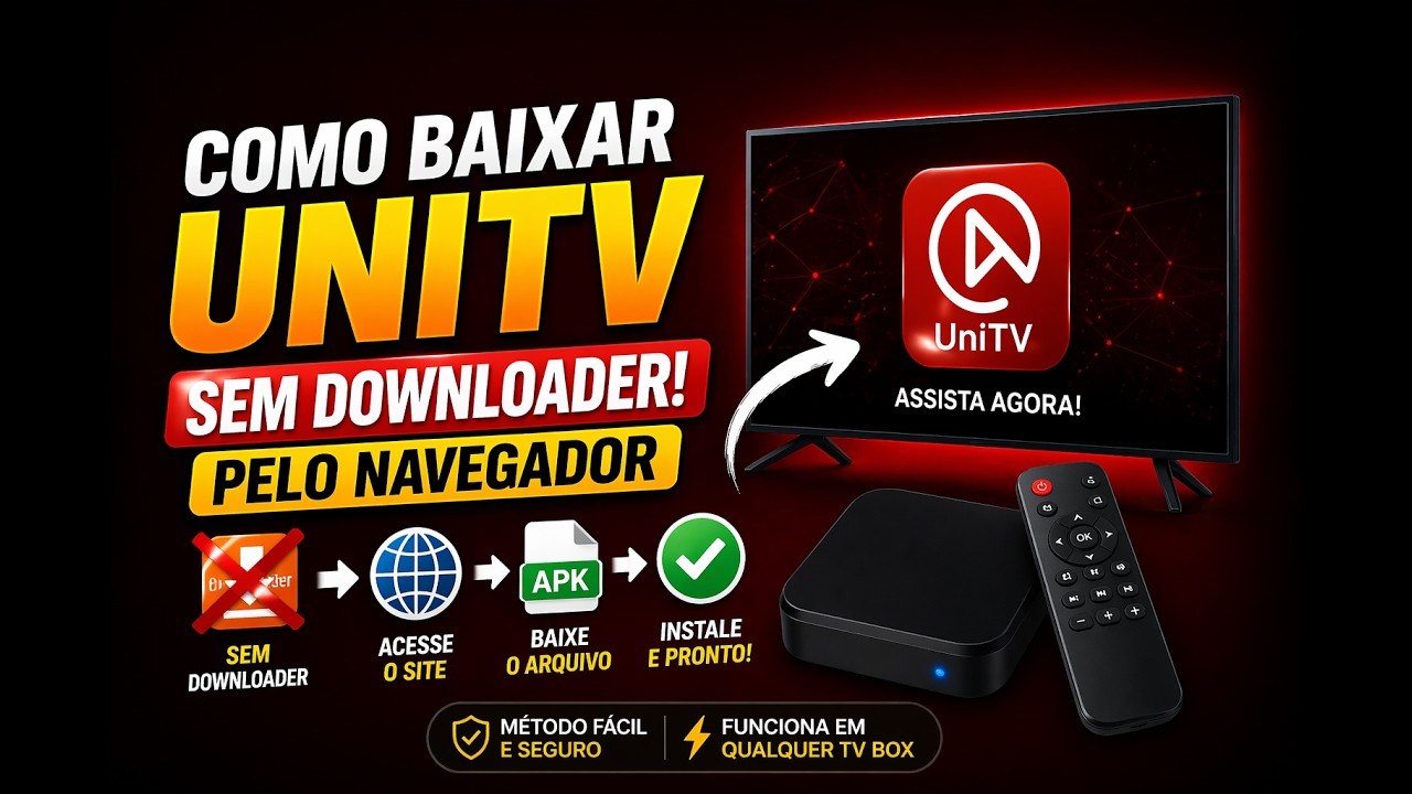 Como baixar UniTV na TV Box SEM Downloader (pelo navegador)