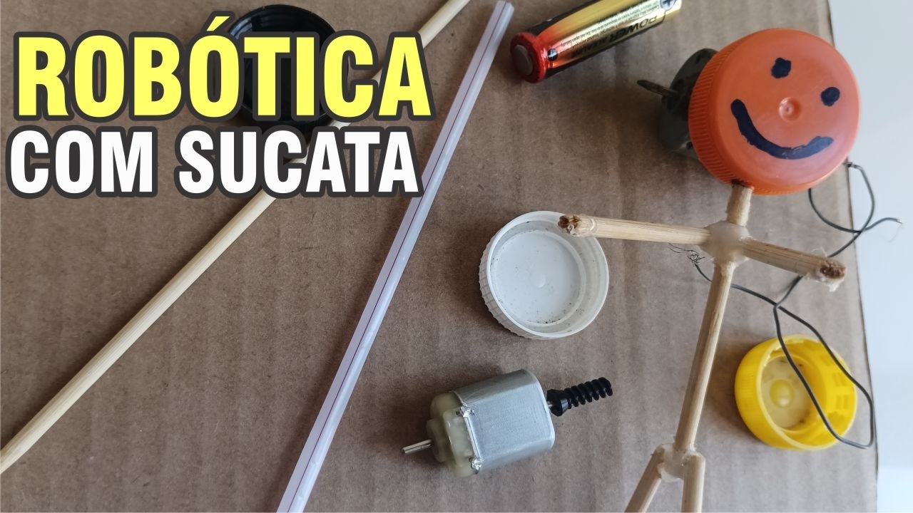 OLHE NA PRÁTICA O QUE É ROBÓTICA COM SUCATA