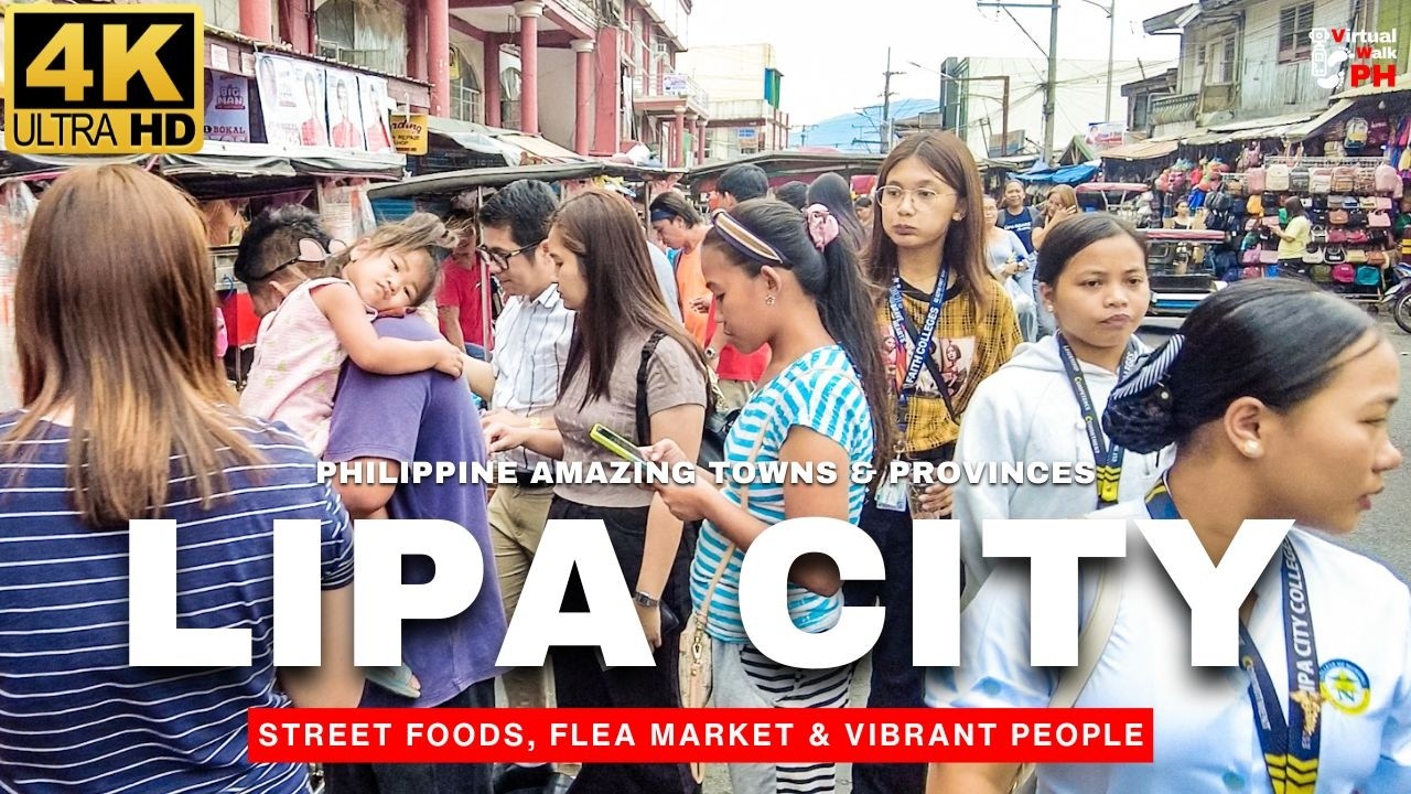 [4K] ULTIMATE Lipa Batangas Walking Tour | Street Foods, Flea Market & Vibrant People