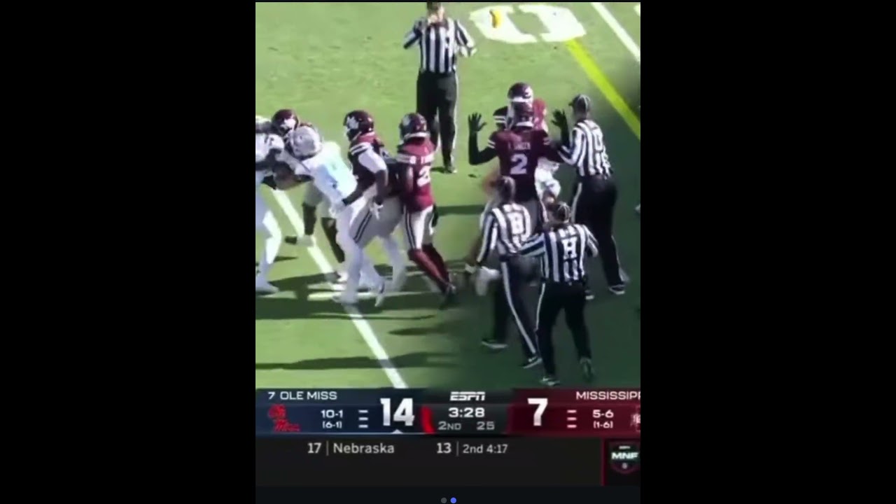 Fight breaks out between ole miss and Mississippi state
