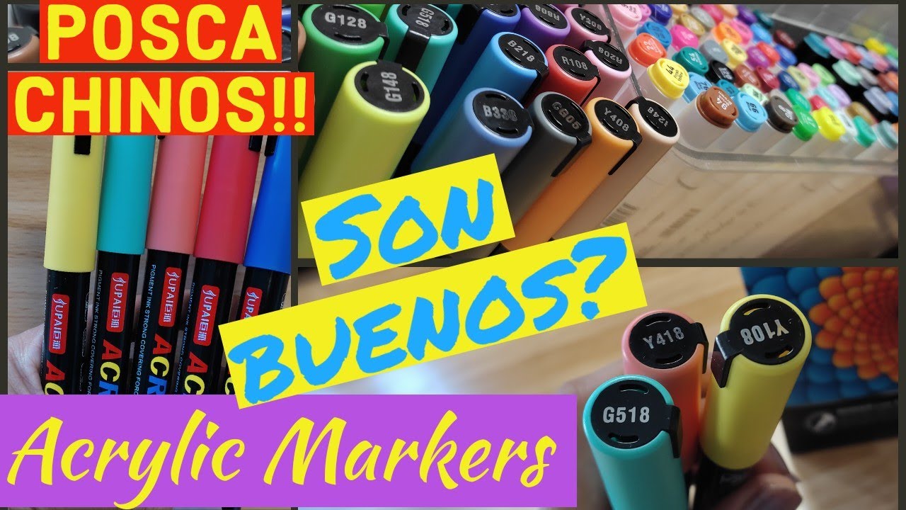 Review plumones tipo POSCA, chinos 🇨🇳 ✍️SON BUENOS⁉️🤔 baratos , acrylic markers JUPAI