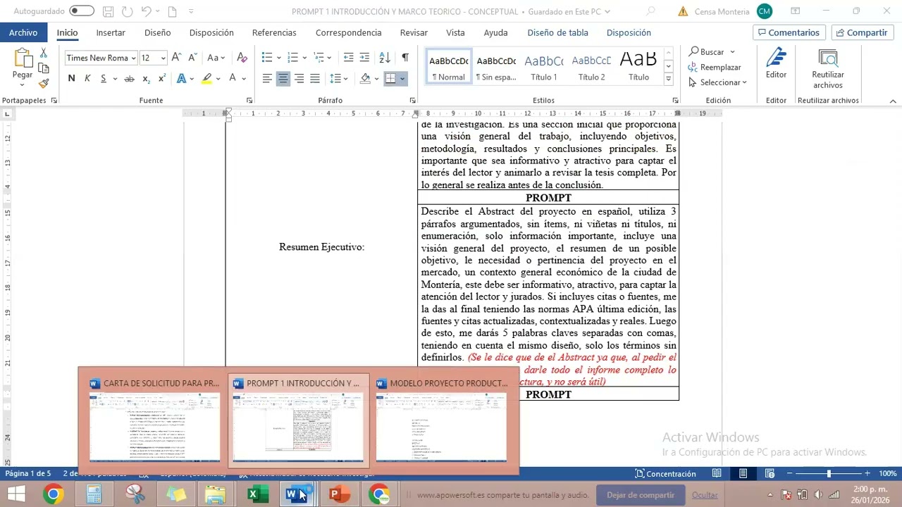 EXPLICACIÓN PROYECTO PRODUCTIVO INTRODUCCIÓN HASTA OBJETIVOS ESPECIFICOS